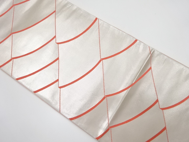 アンティーク　瓦模様織り出し袋帯（着用可）